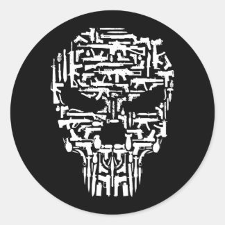 部族スカル、銃とナイフ製品 ラウンドシール