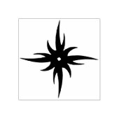 部族スターバストシルエットアートスタンプ ラバースタンプ (インプリント)