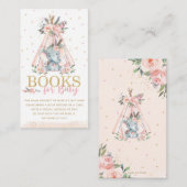 部族ゾウのピンクのフローラ本ベビー エンクロージャーカード (正面/裏面)