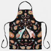部族ゾウ:水彩ペイズリー模様。 エプロン (正面)