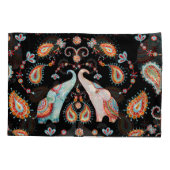 部族ゾウ:水彩ペイズリー模様。 枕カバー (裏面)