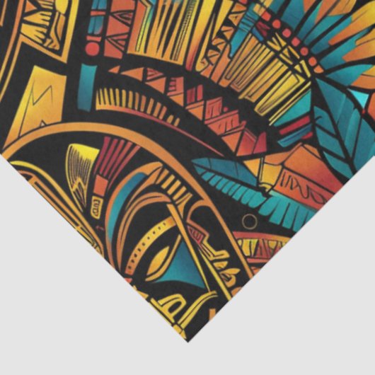 部族ターコイズアステカ「夢」のギフトティッシュ 薄葉紙 (詳細)