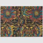 部族ターコイズアステカ「夢」のギフトティッシュ 薄葉紙 (正面)