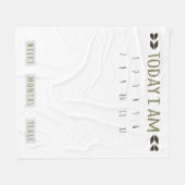 部族テーママイルストーンブランケット フリースブランケット (正面(横))