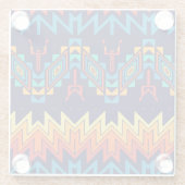 部族デザイン抽象デザイン ガラスコースター (裏面)