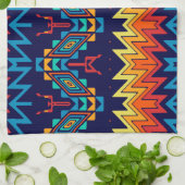 部族デザイン抽象デザイン キッチンタオル (折り畳み)