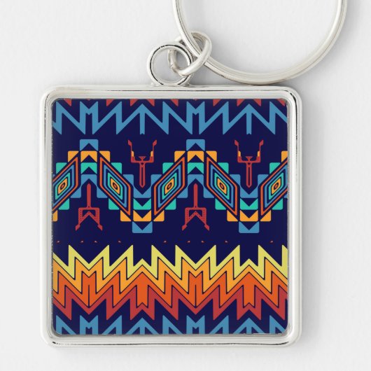 部族デザイン抽象デザイン キーホルダー (正面)