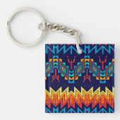 部族デザイン抽象デザイン キーホルダー (正面)