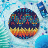 部族デザイン抽象デザイン ペーパープレート (パーティー)