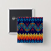 部族デザイン抽象デザイン 缶バッジ (正面&裏面)