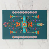 部族デザイン紙ランチョンマット ペーパーパッド (正面)