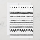 部族ドリームキャッチャー ベビーシャワー 招待状 (裏面)