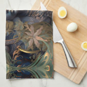 部族ハミングバード女神 キッチンタオル (四つ折り)