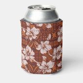 部族ハワイアン:ハイビスカスフラワー壁紙 缶クーラー (缶裏面)