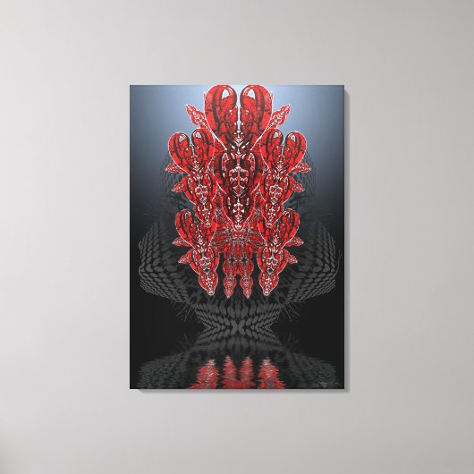 部族ハートキャンバスプリント キャンバスプリント (正面)