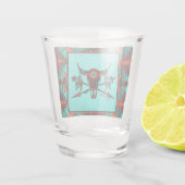 部族バッファロースカルと矢印ショットグラス ショットグラス (裏面)