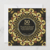 部族バティックひまわりアースフュージョン記念日 招待状 (正面)