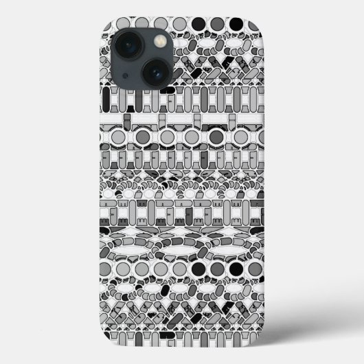 部族バティック - グレーのグラデーション Case-Mate iPhoneケース (裏面)
