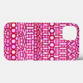 部族バティック - ピンクとバーガンディの色合い Case-Mate iPhoneケース (裏面 (横))