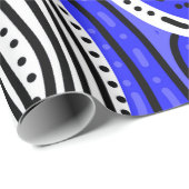 部族パタインスパイアン |青、黒、白 ラッピングペーパー (ロールコーナー)