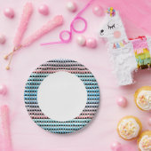 部族パタグラデーションーン ペーパープレート (パーティー)