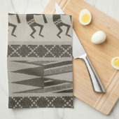 部族パターアステカンココペリ南西 キッチンタオル (四つ折り)