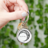 部族パーソナライズされたの月の記号 キーホルダー (手)