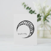 部族パーソナライズされたの月の記号 ポストカード (スタンド正面)