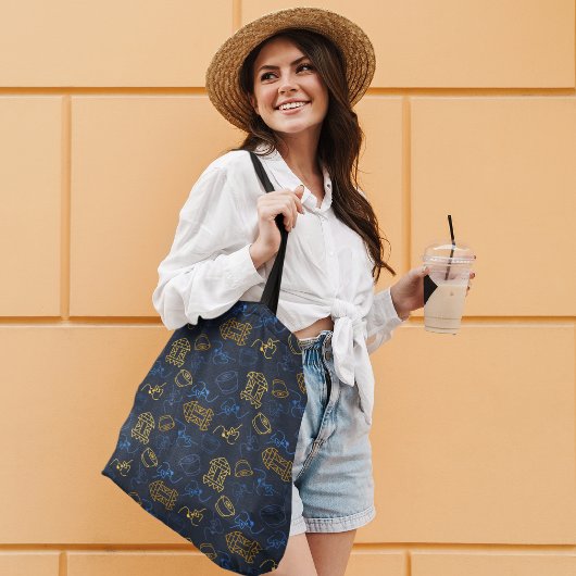 部族フェスティバルフォークパターン トートバッグ