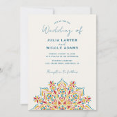 部族フォークカントリークレストマンダラ結婚ズ 招待状 (正面)