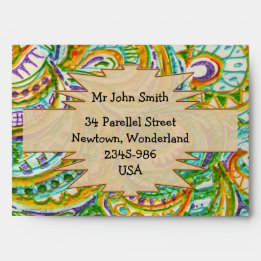 部族フォークパターン 封筒