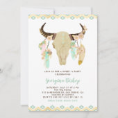 部族フローラスカルと羽Sweet sixteen 招待状 (正面)