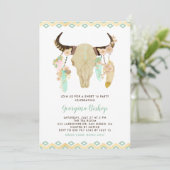 部族フローラスカルと羽Sweet sixteen 招待状 (スタンド正面)