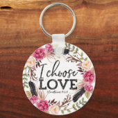 部族フローラリースコリント引用文 キーホルダー (正面)