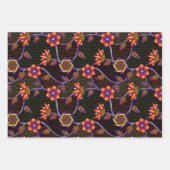 部族フローラ包装紙 ラッピングペーパーシート (正面)