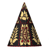 部族フローラ:ヴィンテージパターンエレガンス パーティーハット (裏面)