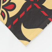 部族フローラ:ヴィンテージパターンエレガンス フリースブランケット (角)