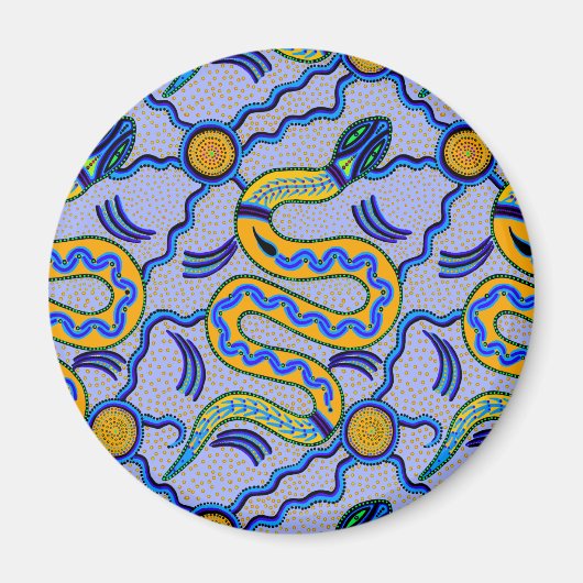 部族ヘビ マグネット (正面)