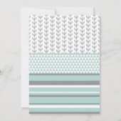 部族ベイビーシャワー招待状、アステカ、矢、BOHO 招待状 (裏面)