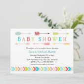 部族ベビーシャワー招待状ニュートラルジェンダー 招待状 (スタンド正面)