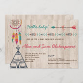 部族ベビーシャワー招待状 招待状 (正面/裏面)