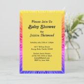 部族ベビーシャワー銅抽象芸術カラフルネオン 招待状 (スタンド正面)