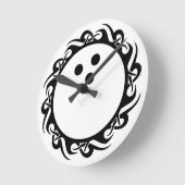 部族ボーリング ラウンド壁時計 (傾斜)