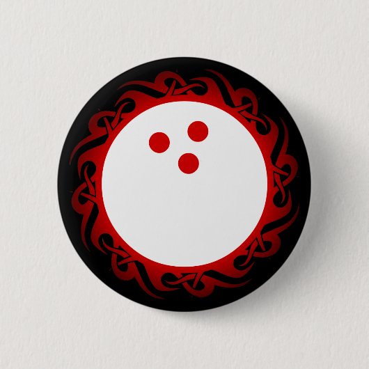 部族ボーリング 缶バッジ (正面)