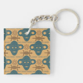 部族マスクアフリカ民族顔パターン キーホルダー (裏面)