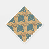 部族マスクアフリカ民族顔パターン スタンダードランチョンナプキン (角)