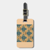 部族マスクアフリカ民族顔パターン ラゲッジタグ (正面縦)