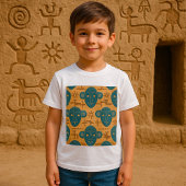 部族マスクアフリカ民族顔パターン Tシャツ