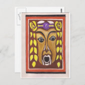 部族マスク ポストカード (正面/裏面)