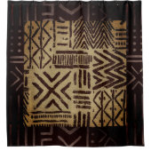 部族マッドクロスプリントシャワーカーテン シャワーカーテン (正面)